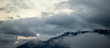 Panoramic Mountain Ridge and Dramatic Clouds
