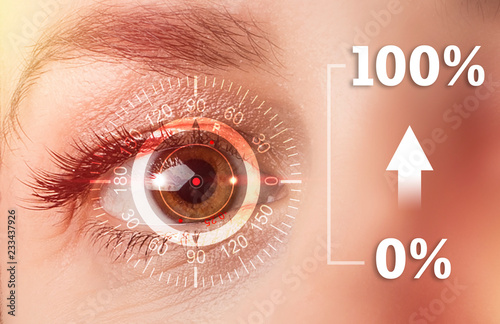 Fotografía Technological concept, one hundred percent recovery of vision
