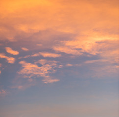 colorful beautiful blue sky with cloud formation background