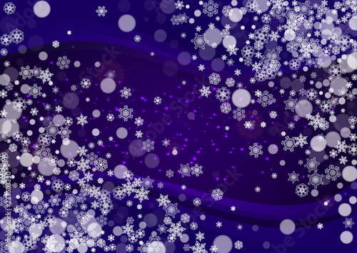 Snowflake Banner With Ultra Violet Snow New Year Backdrop Winter
