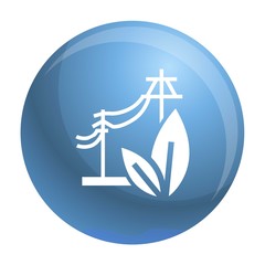 Poster - Electric eco energy icon. Simple illustration of electric eco energy vector icon for web design isolated on white background