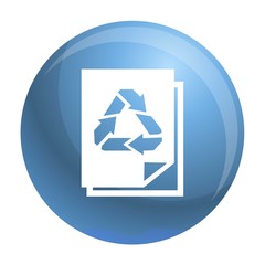 Poster - Recycle paper icon. Simple illustration of recycle paper vector icon for web design isolated on white background