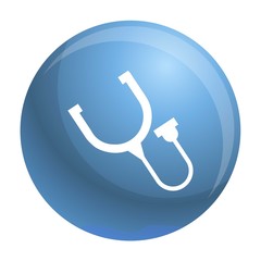 Poster - Stethoscope thermometer icon. Simple illustration of stethoscope thermometer vector icon for web design isolated on white background