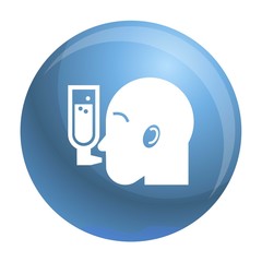 Poster - Man head icon. Simple illustration of man head vector icon for web design isolated on white background