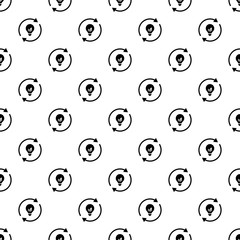 Poster - Recycling bulb energy pattern seamless vector repeat for any web design