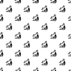Poster - Electric eco energy pattern seamless vector repeat for any web design