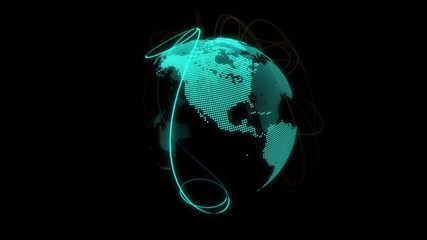 Aufkleber - Global communication network concept.