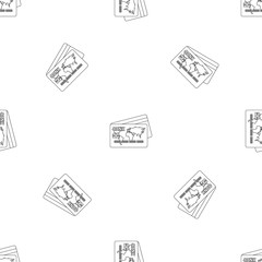 Poster - Credit card pattern seamless vector repeat geometric for any web design