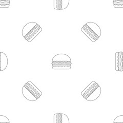 Wall Mural - Burger pattern seamless vector repeat geometric for any web design