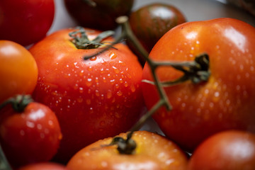 Poster - Close up of fresh organic tomatoes