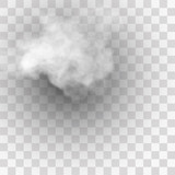 Fototapeta Na sufit - Transparent special effect stands out with fog or smoke. White cloud vector, fog or smog.