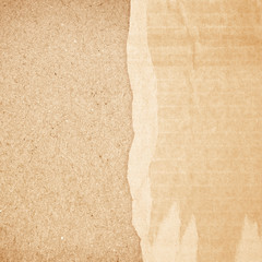 Brown corrugated cardboard sheet background