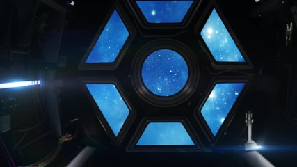 Wall Mural - 3d animation of a space travel trhough deep space in 4K