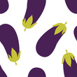 Eggplant seamless pattern.