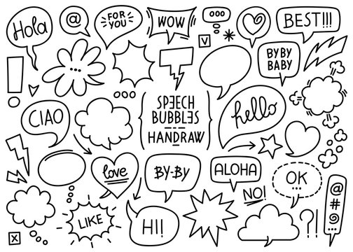 Hand Drawn Speech Bubble Set