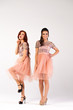 © Andrey_Arkusha - Two sexy models. Full length of a beautiful women in pink dress