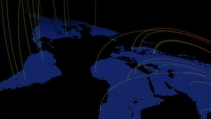 Aufkleber - Global communication network concept.