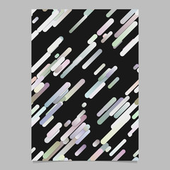 Poster - Colorful trendy diagonal gradient rounded stripe pattern page background template - vector stationery design