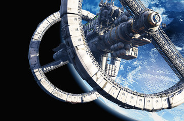 Wall Mural - Space station.