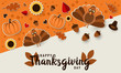 Happy Thanksgiving card or background. vector illustration.