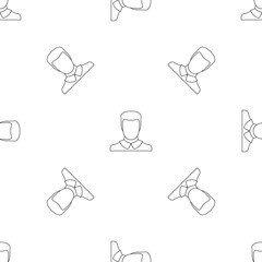 Poster - man avatar pattern seamless vector repeat geometric for any web design