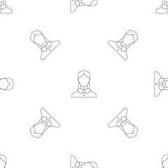 Poster - new woman user pattern seamless vector repeat geometric for any web design