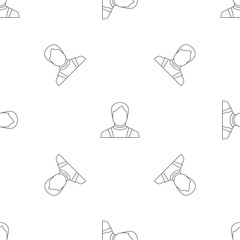 Poster - man avatar pattern seamless vector repeat geometric for any web design