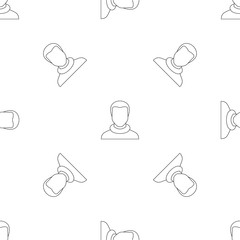Poster - man avatar pattern seamless vector repeat geometric for any web design