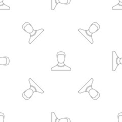 Poster - man avatar pattern seamless vector repeat geometric for any web design
