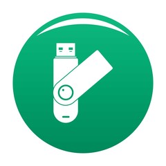 Poster - usb device icon. simple illustration of usb device vector icon for any design green