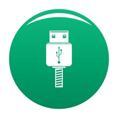 Poster - memory flash drive icon. simple illustration of memory flash drive vector icon for any design green