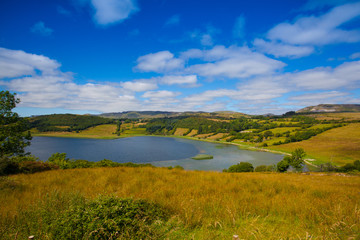 Wall Mural - The farmers fields from Colgagh Lough Viewpoint. Ireland.