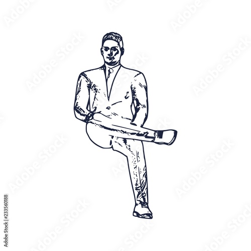 Featured image of post Person Sitting In Chair Drawing Front Office worker sitting on chair in front table vector