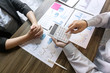 © Ngampol - Professional Business colleague team working and analyzing with new project, Idea presentation and meeting strategy plan of financial business investment