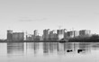 View of Neva River on the outskirts of St. Petersburg.