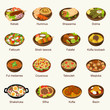 Arabic food vector illustration set
