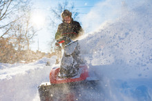 Clearing Snow With Snowblower