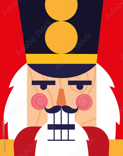 Cuadros en Lienzo face of nutcracker soldier toy icon