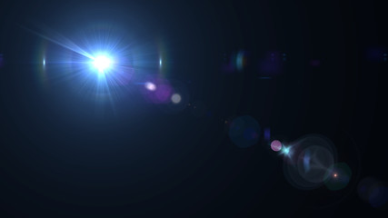 Wall Mural - solar lens flare light special effect on black background