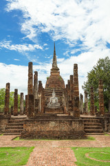 UNESCO World Heritage site Wat Sa Si in Sukhothai.