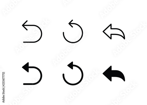 Cuadros en Lienzo Undo Icon Logo Vector Symbol. Return Icon