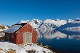Fototapeta Sawanna - Winterlandschaft bei Vredvang auf den Lofoten