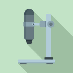 Poster - hospital microscope icon. flat illustration of hospital microscope vector icon for web design