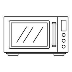 Canvas Print - House microwave icon. Outline house microwave vector icon for web design isolated on white background