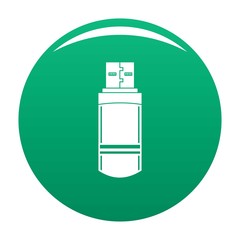 Poster - small flash drive icon. simple illustration of small flash drive vector icon for any design green