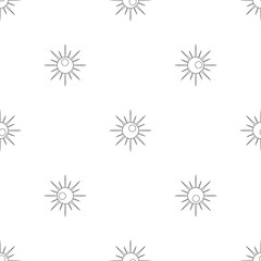 Poster - sun pattern seamless vector repeat geometric for any web design