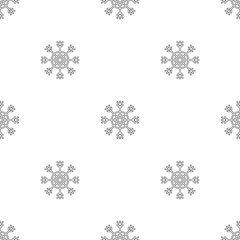 Poster - Snowflake pattern seamless vector repeat geometric for any web design