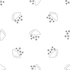 Poster - Snow pattern seamless vector repeat geometric for any web design