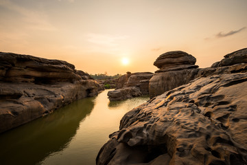 Poster - Natural of Rock Canyon in Mekhong River in Ubon Ratchathani, Thailand