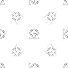 Poster - Table clock pattern seamless vector repeat geometric for any web design